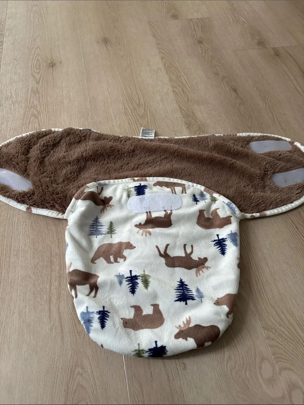 Plush Woodland Animal baby swaddle